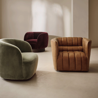 Fauteuil pivotant en velours vert, revêtement en velours de coton poly, canapés modernes pour salon, ensemble de canapés de luxe, ensemble de meubles de salon
