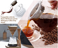 Bouilloire à café en verre Pot d'égouttement de thé Carafe à café en verre Verser sur la cafetière Accessoire