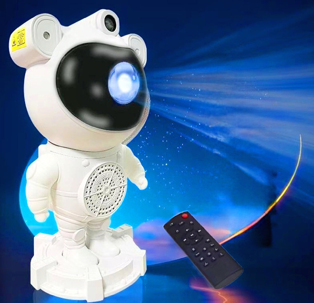 Astronaut Nebula Starry Sky Projection Night Light Sleep Atmosphere Astronaut Bluetooth Desk Lamp, Creative Home Decoration