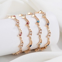 Nouveaux Bracelets et Joncs Dorés 18 carats avec Pierres Volcaniques, Bijoux Tendance pour Femme 2024
