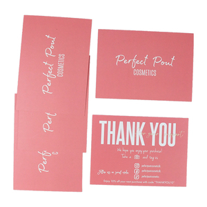 Nouvelles cartes de remerciement rose bonbon avec papier kraft assorti personnalisé pour les agences de créateurs et les studios de design - Product Image 6