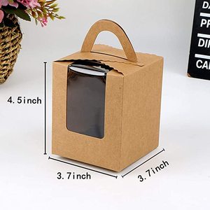 Xách tay lỗ duy nhất muffin mini Cup bánh màu rắn cửa sổ trong suốt cho Mousse Pudding NƯỚNG TRỨNG bánh làm Kraft cho thực phẩm - Product Image 4