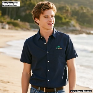 100% rayon וינטג גברים חולצות גולף מהיר יבש סרוגים בכושר רופף עם רטרו שחור לחצן למעלה חולצות נופש camisa havaiana - Product Image 2