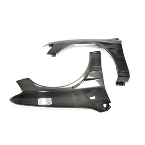De fibra de carbono piezas del coche para la evolución 8 9 frente más amplio doble ventilado guardabarros - Product Image 1