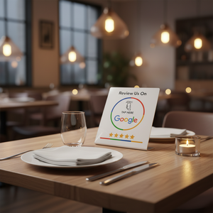 Carte NFC Google Review en PVC avec support, puce 215, pour restaurants et hôtels - Product Image 2