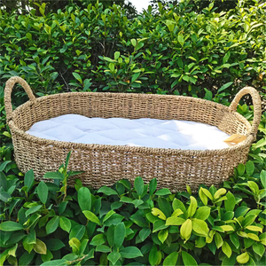 <span class=keywords><strong>Cesta</strong></span> Cambiador Ovalada de Mimbre con Asa, Grande, para Ropa de Bebé, en Forma de Barco, Pequeña, de Madera, de Algodón - Product Image 3