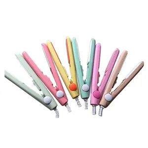 Small Household Multi-functional Mini Hair Straightener with Double Roll Function