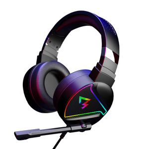 <span class=keywords><strong>Casque</strong></span> supra-auriculaire de jeu à connexion USB extraordinaire avec microphone suspendu <span class=keywords><strong>Casque</strong></span> supra-auriculaire de jeu cool avec lumière LED - Product Image 1