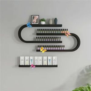 Modern Metal <b>Wall</b> Mounted <b>Nail</b> Polish Display Rack for Salon Use - Product Image 6