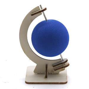 Globo terráqueo de madera para armar, juguete educativo de ciencia para el aprendizaje de los niños - Product Image 1