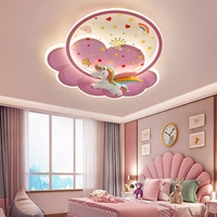 Dimmable Dôme Luminaires pour Chambre d'Enfants Filles Chambre Chambre Lampe Rose Chaud Princesse Chambre Protection Des Yeux Plafonnier