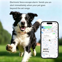 Collier de localisation GPS pour animaux de compagnie personnalisable en usine, en plastique ABS, étanche IP67, avec Bluetooth et plus de 20 heures d'autonomie de la batterie
