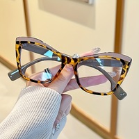 Lunettes de vue anti-lumière bleue unisexe de haute qualité, design rétro œil de chat, verres transparents, monture intégrale en PC, adaptées à toutes les formes de visage