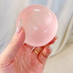 ของเล่นบีบคลายเครียดรูปทรงลูกบอลสีชมพูใสเนื้อนิ่มแบบอัดขึ้นรูป ทำมือ DIY - Product Image 3