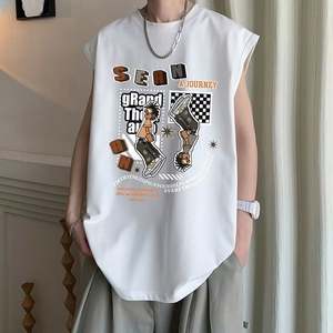 T-shirts sans manches à impression intégrale, T-shirt surdimensionné, impression 3D de dessins animés, vêtements de rue pour couples, unisexe, taille plus, T-shirt pour homme, gilet - Product Image 6