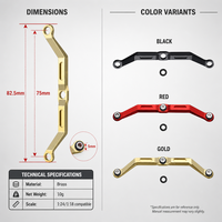 Kit de biellettes de direction et de liaison de châssis en laiton pour Crawler RC 1/18, pièces de mise à niveau CNC à haute clairance