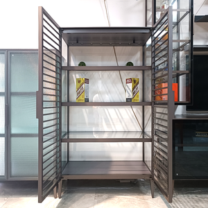 Exhibición de reloj de aluminio de exposición de diseño Simple, escaparate de sala de estar, gabinete de cristal ligero usado, exhibición de Perfume, escaparates de joyería - Product Image 3