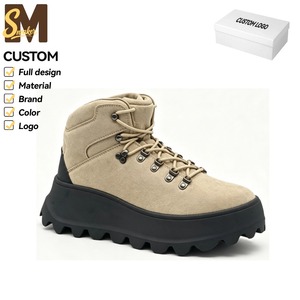 <span class=keywords><strong>Botas</strong></span> de plataforma al por mayor para mujer, de gamuza, de caña alta, para senderismo, con suela gruesa, para <span class=keywords><strong>trekking</strong></span> al aire libre, diseño personalizado, fabricante OEM - Product Image 1
