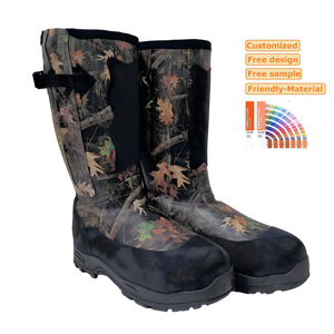 Bottes <span class=keywords><strong>de</strong></span> <span class=keywords><strong>pluie</strong></span> longues en néoprène imperméables, large largeur, bottes chaudes à isolation haute, bottes en coton pour hommes - Product Image 1