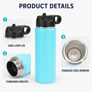 Botella de Agua Deportiva JUNVOY con Logotipo Personalizado, 750 ml, Estilo Americano, Acero Inoxidable, Aislada, Boca Ancha, con Tecnología de Vacío - Product Image 5