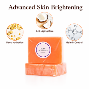 Jabón Natural <span class=keywords><strong>de</strong></span> Ácido Kójico Blanqueador e Iluminador con Aceite <span class=keywords><strong>de</strong></span> Coco y <span class=keywords><strong>Glicerina</strong></span> para Manchas Oscuras, Aclaramiento <span class=keywords><strong>de</strong></span> la Piel 140g OEM - Product Image 3