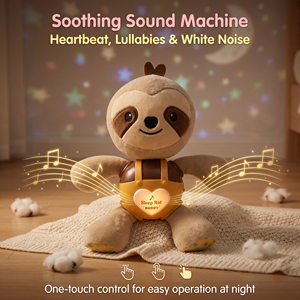 Juguete relajante de peluche <span class=keywords><strong>para</strong></span> bebé, muñeco de animales bonitos con luz musical, juguete de peluche <span class=keywords><strong>para</strong></span> dormir cómodo <span class=keywords><strong>para</strong></span> bebé <span class=keywords><strong>para</strong></span> niño pequeño - Product Image 5