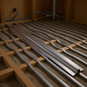 Plaques de transfert de chaleur PEX, 4 pieds, en aluminium, pour tuyau de 3/4, pour chauffage par le sol, 200 pièces - Product Image 2