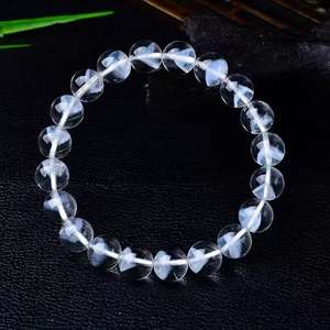 Браслет из натурального белого кристалла «Призрачная пирамида» с гравировкой, очищающий душу, ювелирное изделие, подарок Xitao - Product Image 1