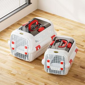 Boîte de <span class=keywords><strong>transport</strong></span> pour animaux de compagnie de luxe, approuvée par les compagnies aériennes, 5 kg, légère, <span class=keywords><strong>en</strong></span> PP, avec fermeture à bouton-pression, pour chats, chiens, voiture, <span class=keywords><strong>avion</strong></span> - Product Image 1