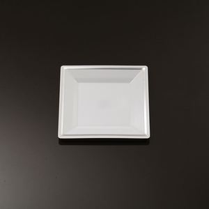 Factory Custom Square Party Plastic Flat Tableware Wedding Buffet Dinner Plastic Plate Gold Plated Necklaces Printing Plate
