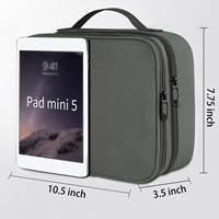 Bolsa Organizadora de Cables Premium, Bolsa de Transporte Electrónica Multifuncional Universal con Separador de Velcro Ajustable y Asa