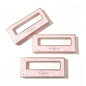 Boîte d'emballage en papier pour faux cils avec imprimé cerise Kawaii, personnalisable avec logo, pour maquillage <span class=keywords><strong>ado</strong></span> et magasins de <span class=keywords><strong>beauté</strong></span> mignons - Product Image 2