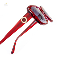 Omelle Fashion Lunettes de soleil rétro de haute qualité Marque Designer Logo personnalisé Lunettes de soleil en acétate Transparent Protection UV400 Confortable