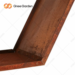 GNEE Modern Heavy Duty Anti-Rust Corten Steel Hexagon Log Holder Fireplace Screen Outdoor Firewood Storage Home <b>Decor</b> Washable - Product Image 3