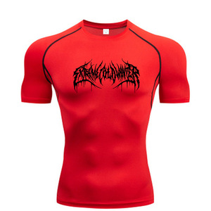 T-shirt da uomo per corsa e sport, maglia a compressione da uomo per fitness, top sportivo ad asciugatura rapida, maglia attillata da allenamento per palestra e corsa - Product Image 1