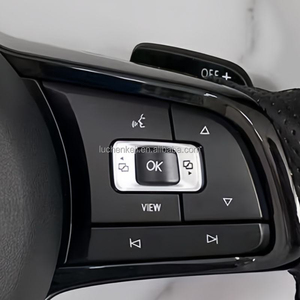 Volante in Pelle Nera per Volkswagen CC MAGOTAN VW Golf 6 Golf 7 <span class=keywords><strong>R</strong></span> MK6 MK7 MK7.5 Polo Tiguan Passat GTl - Product Image 3
