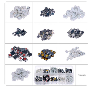 10 أنواع من 500 قطعة صغيرة لاستبدال أزرار التحكم عن بعد في السيارات، مع أزرار ثنائية وأربعة أرجل - Product Image 2