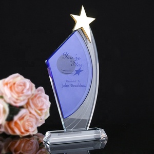 Ehre des Kristalls benutzer definierte Plaque Metall Silber Sternform Kristall Award Silver Star Crystal Glass Trophy Awards - Product Image 6