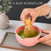 Ensemble complet de cérémonie du thé Matcha en 8 pièces, style japonais, bol en céramique, fouet, cuillère, passoire, boîte cadeau