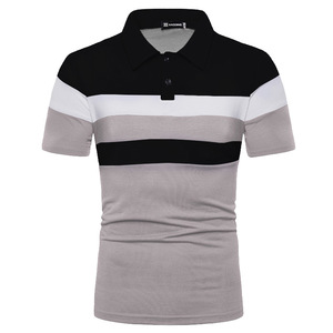 Polo <span class=keywords><strong>a</strong></span> Maniche Corte da <span class=keywords><strong>Uomo</strong></span> Estiva in Cotone con Design Patchwork <span class=keywords><strong>a</strong></span> Colori e Colletto Casual <span class=keywords><strong>a</strong></span> <span class=keywords><strong>Righe</strong></span> per Golf - Product Image 6