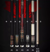 Tongkat Biliar Dufferin A1/A2/A3/A5/A6/ Tongkat Biliar Maple Center Joint 1/2 Split Kepala Besar A1 Profesional 12.5mm Pool
