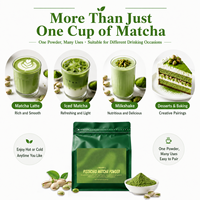 Poudre de Matcha Noisette Yibenef Marque Privée Certifiée Halal 240g 8.47oz Boisson Instantanée OEM Poudre de Matcha Pistache