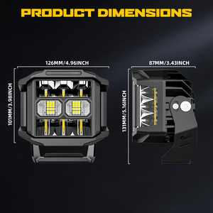 Luces LED de Conducción Todoterreno de 5 Pulgadas, Diseño Óptico 3 en 1, 122 W, 20600 LM, Patrón de Haz Amplio, Luces Auxiliares LED para Camiones Todoterreno - Product Image 6