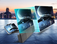3d Screen Magnifier 12'' with Speakers Phone Screen Magnifier