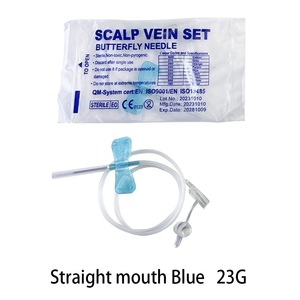 Aparato de Transfusión de Sangre Desechable con Aguja Mariposa, Set de Infusión para Vena del Cuero Cabelludo en Varios Tamaños 22g 23g 24g 25g, Cuidado Veterinario - Product Image 6