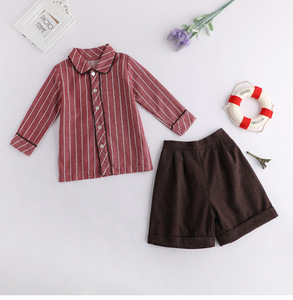 <span class=keywords><strong>Ropa</strong></span> Vintage Elegante para Niñas, Camiseta a Rayas + Conjunto de Pantalones Cortos para Niñas, <span class=keywords><strong>Ropa</strong></span> para el Día a Día, <span class=keywords><strong>Ropa</strong></span> para Hermanas, <span class=keywords><strong>Ropa</strong></span> Infantil - Product Image 1