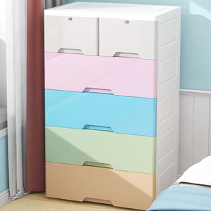 Vente directe d'usine, commode à vêtements en <span class=keywords><strong>plastique</strong></span> pour bébé, carton, rangement multifonctionnel pour la maison, armoire moderne, armoires de salon - Product Image 1