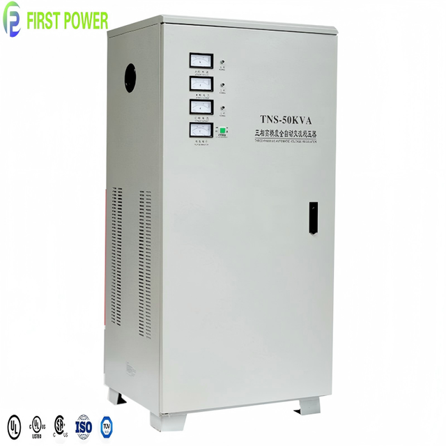 IEC60076 Popular 50/60HZ 110V 220V 380V 400V 10KVA 30KVA 50KVA 100KVA Voltage 3 Phase AVR Stabilizer for Industrial Equipment