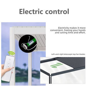 Pergola bioclimatique motorisée en aluminium contrôlée par l'application Tuya, avec activation vocale compatible <span class=keywords><strong>Alexa</strong></span> <span class=keywords><strong>et</strong></span> Google Home pour balcon - Product Image 3