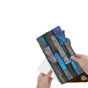 Blue Marble Brick <b>Peel</b> <b>Stick</b> PVC Waterproof Removable Wall Stickers 5-Year Warranty for Bathroom <b>Kitchen</b> <b>Backsplash</b> Easy Hanging - Product Image 1